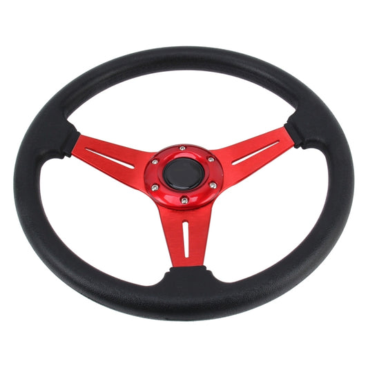 35cm PU Racing Sport Hand Wheel Car Modified Steering Wheel(Red) - Steering Wheel Accessories by buy2fix | Online Shopping UK | buy2fix