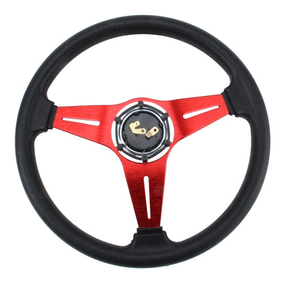 35cm PU Racing Sport Hand Wheel Car Modified Steering Wheel(Red) - Steering Wheel Accessories by buy2fix | Online Shopping UK | buy2fix