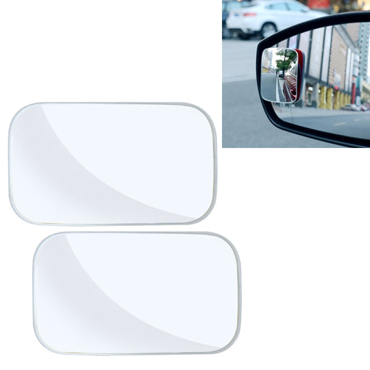 3R-054 2 pièces voiture camion carré angle mort vue arrière grand angle miroir angle mort miroir 360 degrés réglable grand angle miroir, taille: 7*4 cm