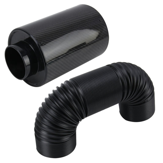 Universal Air Intakes Short Cold Racing Aluminium Air Intake Pipe Hose High Flow Cold Air Extension System Air Filter - Air Intake System by buy2fix | Online Shopping UK | buy2fix