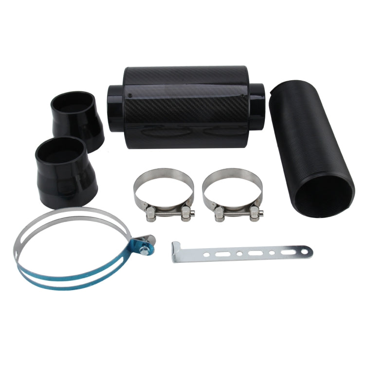 Universal Air Intakes Short Cold Racing Aluminium Air Intake Pipe Hose High Flow Cold Air Extension System Air Filter - Air Intake System by buy2fix | Online Shopping UK | buy2fix