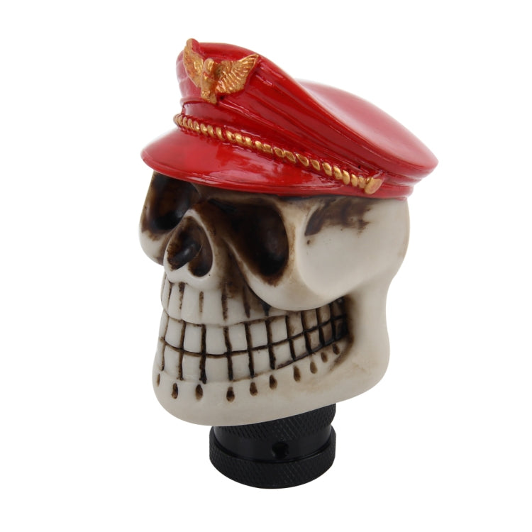 Universal Skull with A Hat Shape Car Gear Shift Knob Modified Car Gear Shift Knob Auto Transmission Shift Lever Knob Resin Gear Knobs by buy2fix