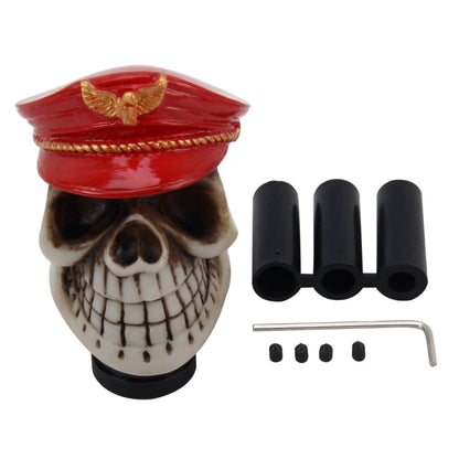Universal Skull with A Hat Shape Car Gear Shift Knob Modified Car Gear Shift Knob Auto Transmission Shift Lever Knob Resin Gear Knobs by buy2fix