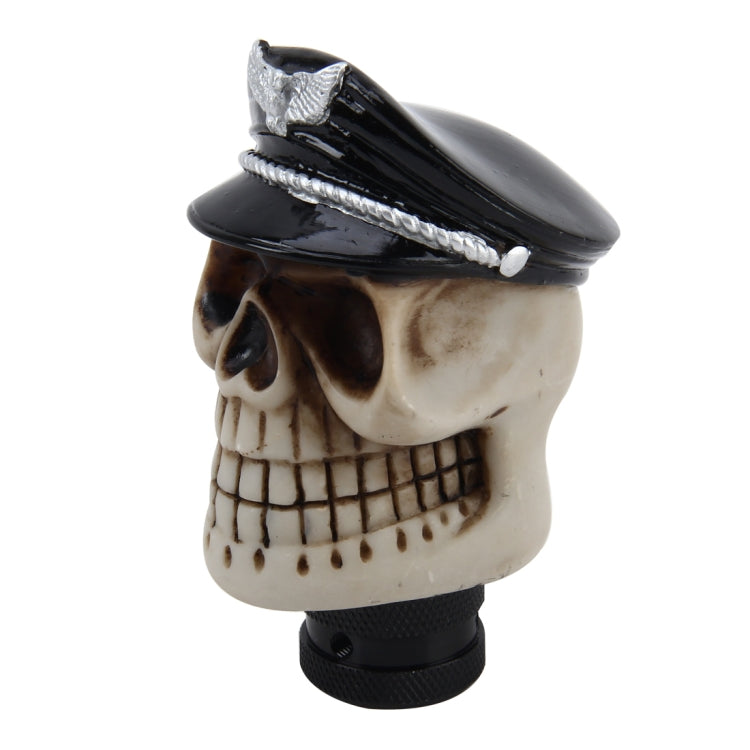 Universal Skull with A Hat Shape Car Gear Shift Knob Modified Car Gear Shift Knob Auto Transmission Shift Lever Knob Resin Gear Knobs by buy2fix