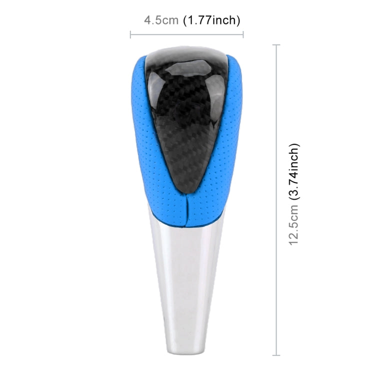 Universal High Carbon Fiber Texture Leather Hole Pattern Car Gear Shift Knob Modified Shifter Lever Knob by buy2fix