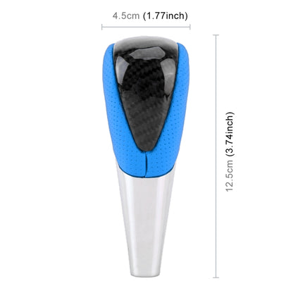 Universal High Carbon Fiber Texture Leather Hole Pattern Car Gear Shift Knob Modified Shifter Lever Knob by buy2fix