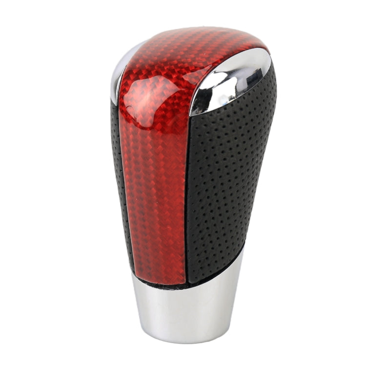 Universal Carbon Fiber Texture Leather Hole Pattern Car Gear Shift Knob Modified Shifter Lever Knob by buy2fix
