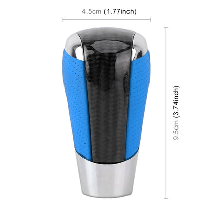 Universal Carbon Fiber Texture Leather Hole Pattern Car Gear Shift Knob Modified Shifter Lever Knob by buy2fix