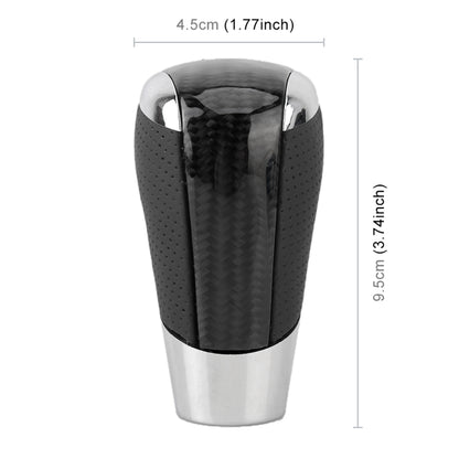 Universal Carbon Fiber Texture Leather Hole Pattern Car Gear Shift Knob Modified Shifter Lever Knob by buy2fix