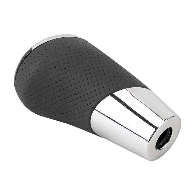 Universal Carbon Fiber Texture Leather Hole Pattern Car Gear Shift Knob Modified Shifter Lever Knob by buy2fix