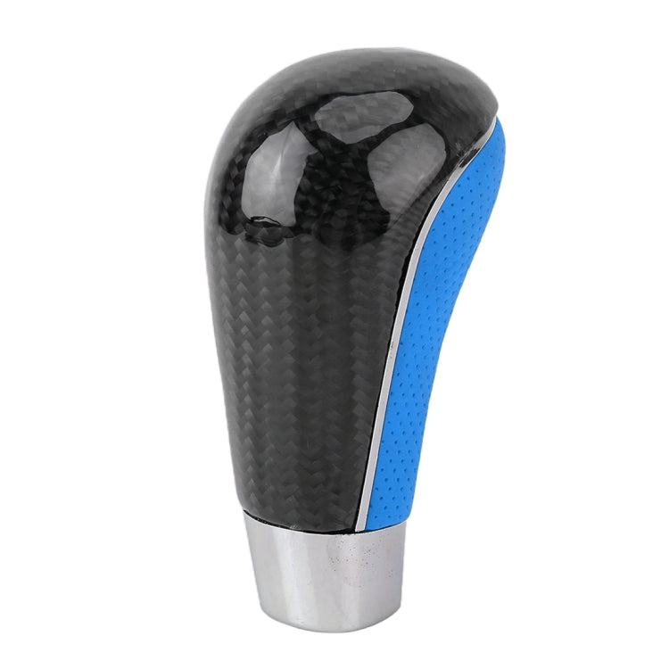Universal Carbon Fiber Texture Leather Hole Pattern Car Gear Shift Knob Modified Shifter Lever Knob by buy2fix
