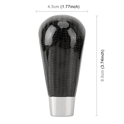 Universal Carbon Fiber Texture Leather Hole Pattern Car Gear Shift Knob Modified Shifter Lever Knob by buy2fix
