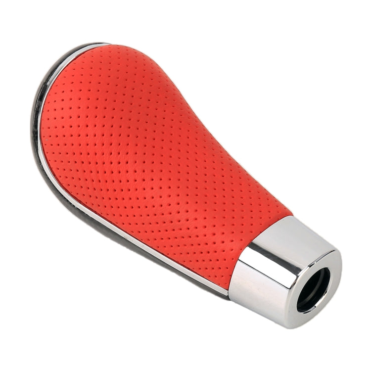 Universal Carbon Fiber Texture Leather Hole Pattern Car Gear Shift Knob Modified Shifter Lever Knob by buy2fix