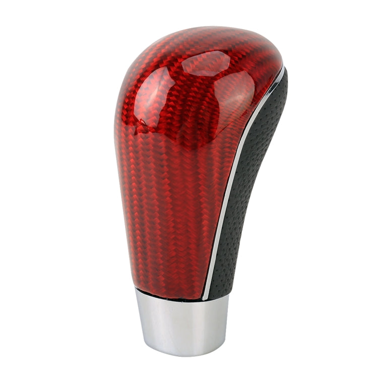 Universal Carbon Fiber Texture Leather Hole Pattern Car Gear Shift Knob Modified Shifter Lever Knob by buy2fix