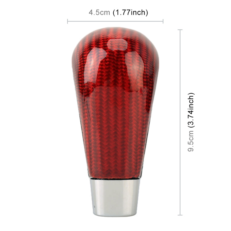 Universal Carbon Fiber Texture Leather Hole Pattern Car Gear Shift Knob Modified Shifter Lever Knob by buy2fix