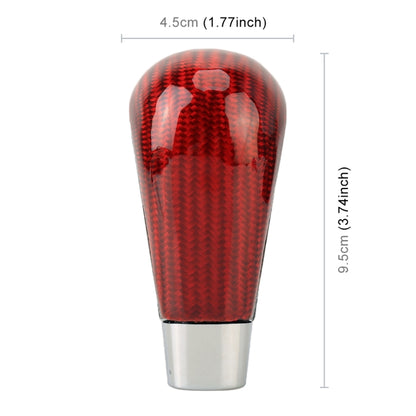 Universal Carbon Fiber Texture Leather Hole Pattern Car Gear Shift Knob Modified Shifter Lever Knob by buy2fix