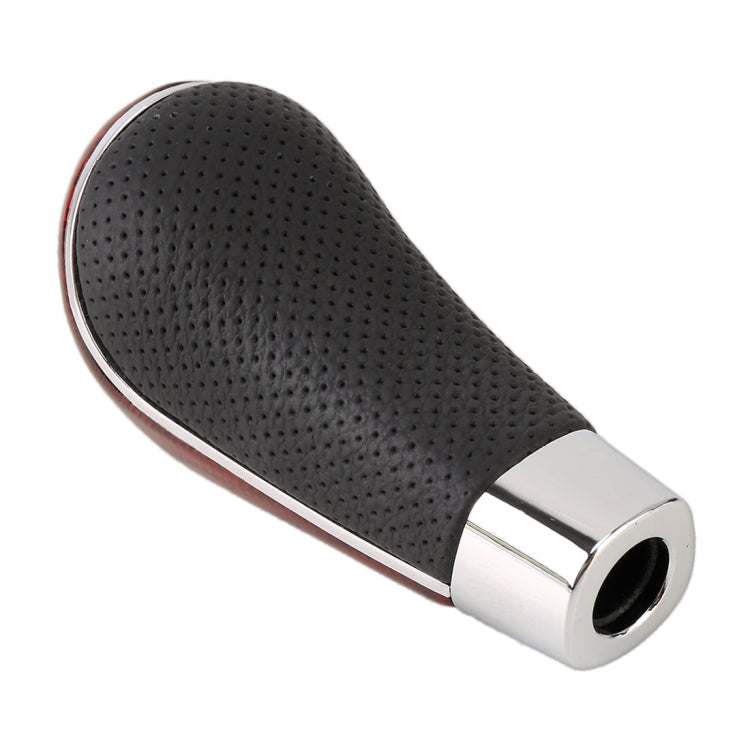 Universal Carbon Fiber Texture Leather Hole Pattern Car Gear Shift Knob Modified Shifter Lever Knob by buy2fix