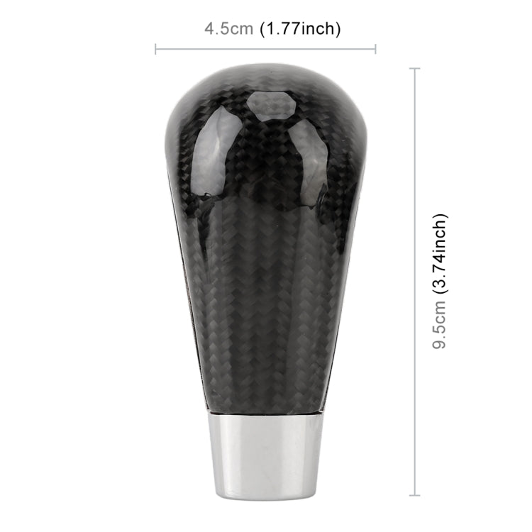 Universal Carbon Fiber Texture Leather Hole Pattern Car Gear Shift Knob Modified Shifter Lever Knob by buy2fix
