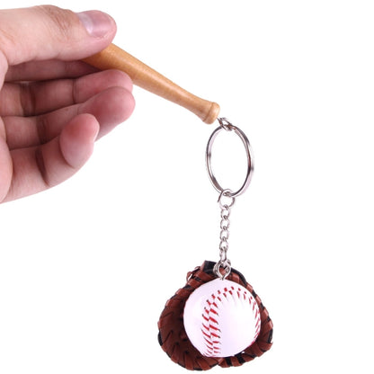 Sporty Baseball & Bat & Gloves Keychain by buy2fix