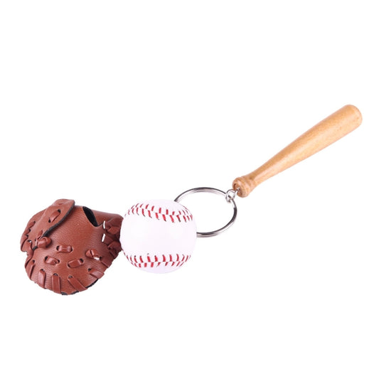 Sporty Baseball & Bat & Gloves Keychain by buy2fix