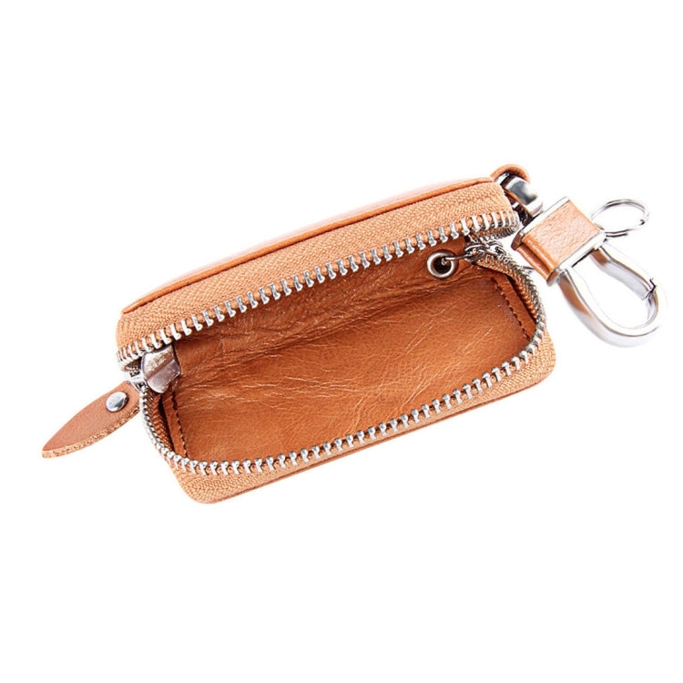 Universal Pure Cow Leather Waist Hanging Zipper Wallets Key Holder Bag (No Include Key) by buy2fix
