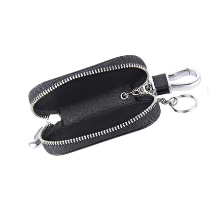 Universal Pure Cow Leather Waist Hanging Zipper Wallets Key Holder Bag (No Include Key) by buy2fix
