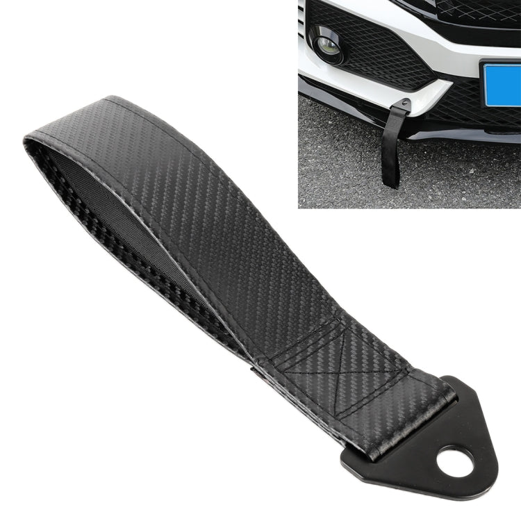 Car Universal Tow Strap Screw Hole Carbon Fiber Towing Rope by buy2fix