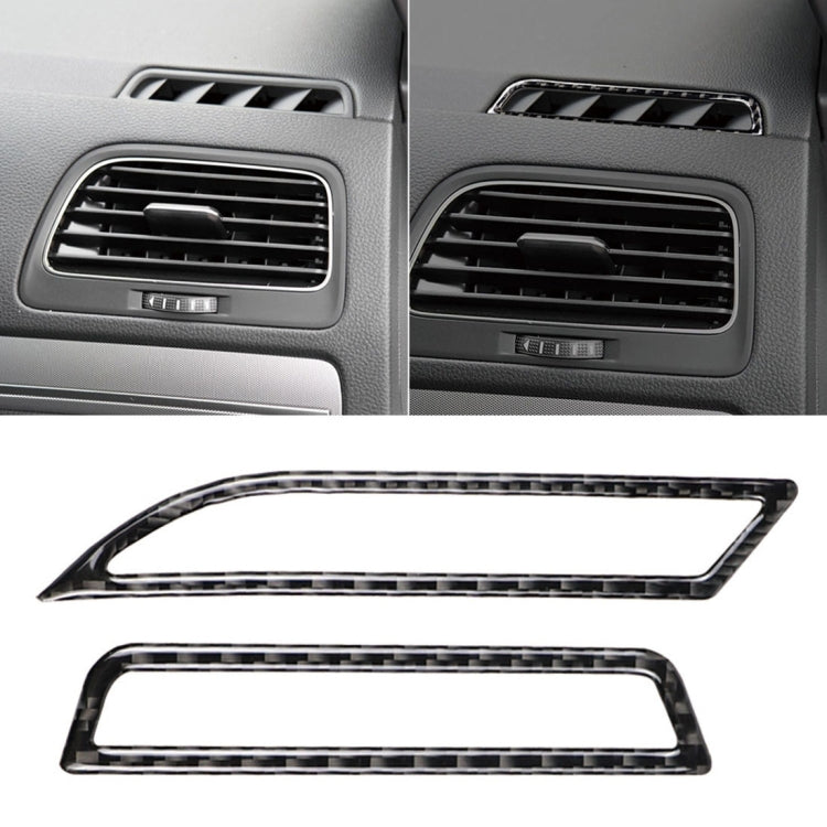Car Carbon Fiber Air Outlet Decorative Sticker for Volkswagen Golf 7 2013-2017, Left Drive by buy2fix