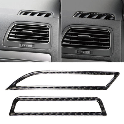Car Carbon Fiber Air Outlet Decorative Sticker for Volkswagen Golf 7 2013-2017, Left Drive by buy2fix