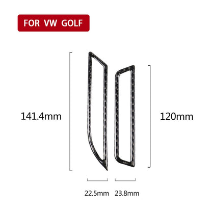 Car Carbon Fiber Air Outlet Decorative Sticker for Volkswagen Golf 7 2013-2017, Left Drive by buy2fix