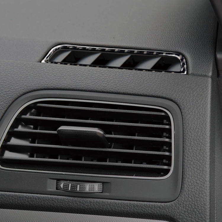 Car Carbon Fiber Air Outlet Decorative Sticker for Volkswagen Golf 7 2013-2017, Left Drive by buy2fix