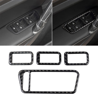 Car Carbon Fiber Window Lift Panel Decorative Sticker for Volkswagen Golf 7 2013-2017, Left Drive by buy2fix