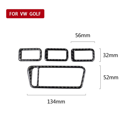 Car Carbon Fiber Window Lift Panel Decorative Sticker for Volkswagen Golf 7 2013-2017, Left Drive by buy2fix