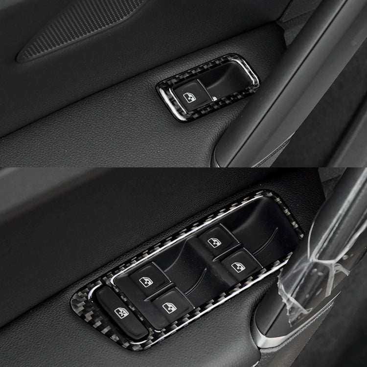 Car Carbon Fiber Window Lift Panel Decorative Sticker for Volkswagen Golf 7 2013-2017, Left Drive by buy2fix