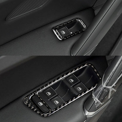Car Carbon Fiber Window Lift Panel Decorative Sticker for Volkswagen Golf 7 2013-2017, Left Drive by buy2fix
