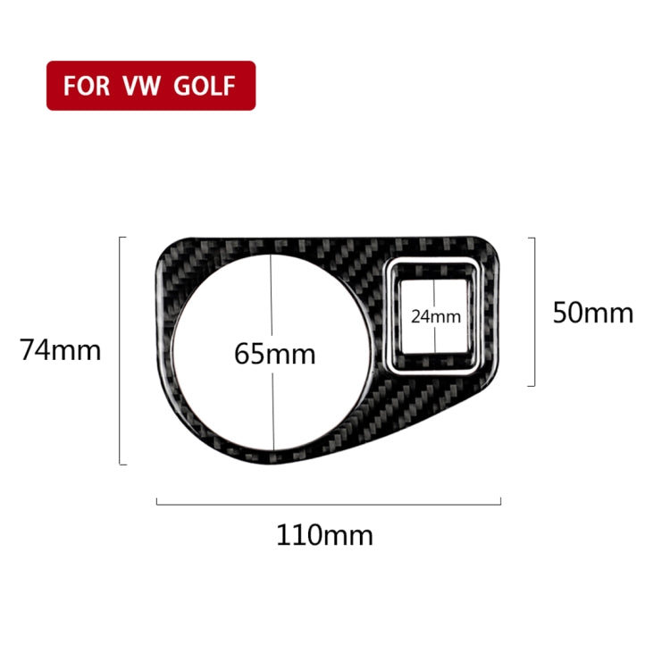 Car Carbon Fiber Headlight Switch Panel Decorative Sticker for Volkswagen Golf 7 2013-2017, Left Drive by buy2fix