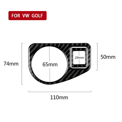 Car Carbon Fiber Headlight Switch Panel Decorative Sticker for Volkswagen Golf 7 2013-2017, Left Drive by buy2fix