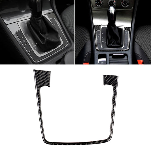 Car Carbon Fiber Gear Position Panel Frame Decorative Sticker for Volkswagen Golf 7 2018-, without Hole and Start and Stop, Left Drive by buy2fix