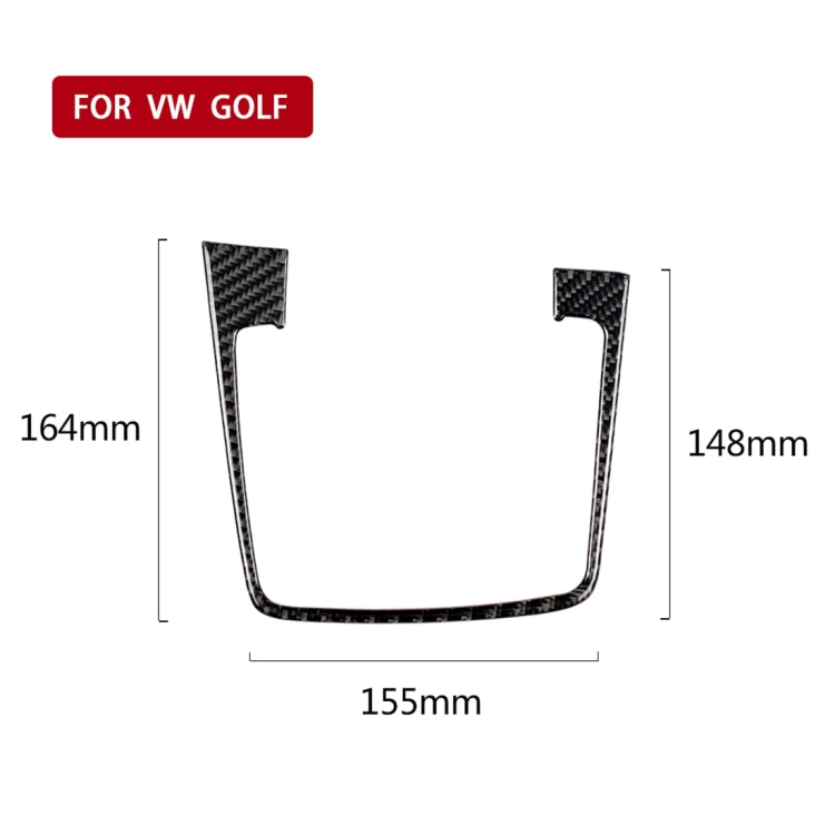 Car Carbon Fiber Gear Position Panel Frame Decorative Sticker for Volkswagen Golf 7 2018-, without Hole and Start and Stop, Left Drive by buy2fix