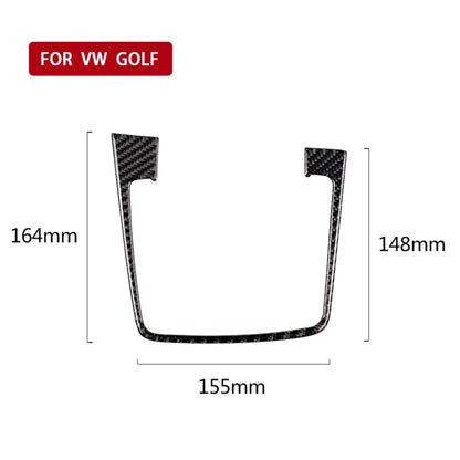 Car Carbon Fiber Gear Position Panel Frame Decorative Sticker for Volkswagen Golf 7 2018-, without Hole and Start and Stop, Left Drive by buy2fix