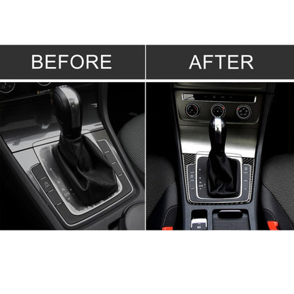 Car Carbon Fiber Gear Position Panel Frame Decorative Sticker for Volkswagen Golf 7 2018-, without Hole and Start and Stop, Left Drive by buy2fix