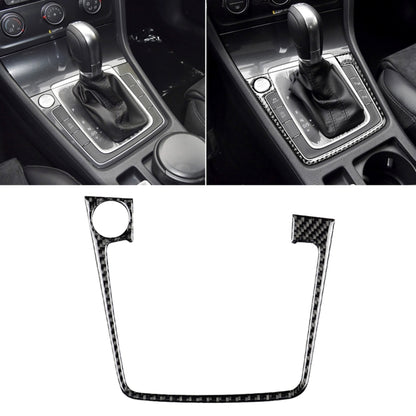 Car Carbon Fiber Gear Position Panel Frame Decorative Sticker for Volkswagen Golf 7 2013-2017, with Hole and Start and Stop, Left Drive by buy2fix