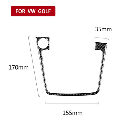 Car Carbon Fiber Gear Position Panel Frame Decorative Sticker for Volkswagen Golf 7 2013-2017, with Hole and Start and Stop, Left Drive by buy2fix