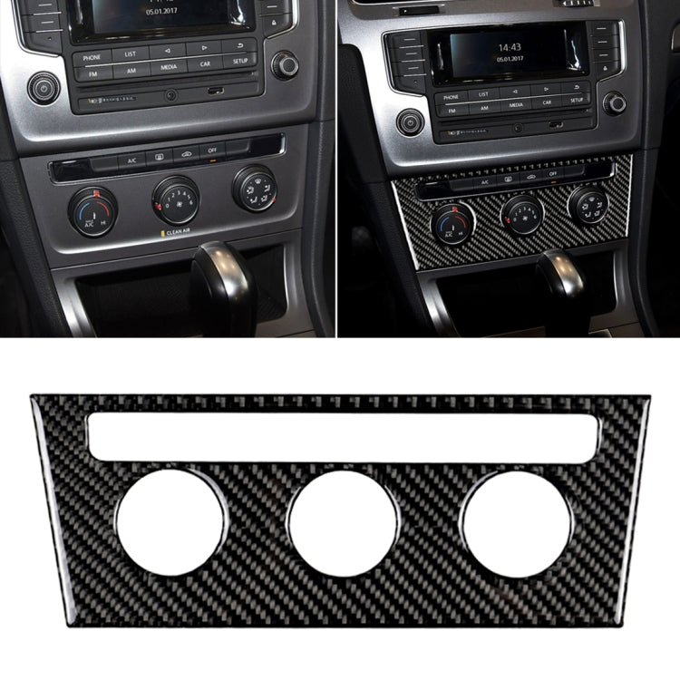 Car Carbon Fiber Air Conditioning Rotary Button Decorative Sticker for Volkswagen Golf 7 2013-2017 by buy2fix