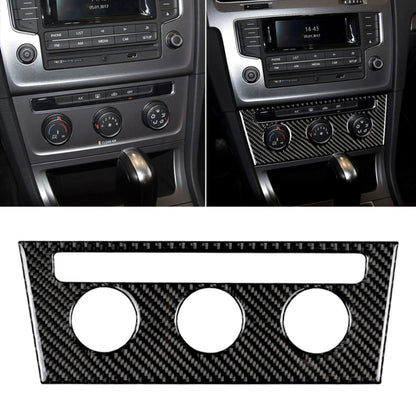 Car Carbon Fiber Air Conditioning Rotary Button Decorative Sticker for Volkswagen Golf 7 2013-2017 by buy2fix