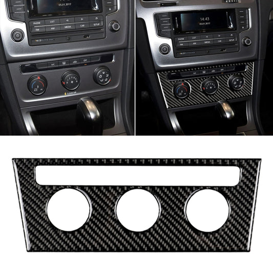Car Carbon Fiber Air Conditioning Rotary Button Decorative Sticker for Volkswagen Golf 7 2013-2017 by buy2fix
