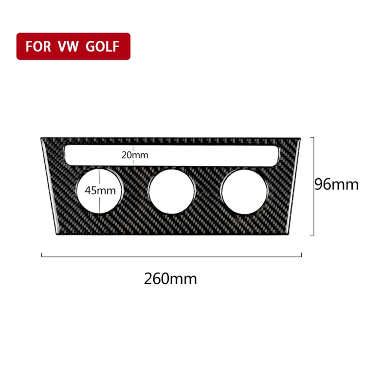 Car Carbon Fiber Air Conditioning Rotary Button Decorative Sticker for Volkswagen Golf 7 2013-2017 by buy2fix