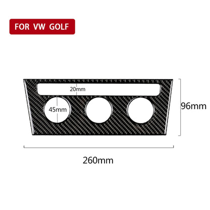 Car Carbon Fiber Air Conditioning Rotary Button Decorative Sticker for Volkswagen Golf 7 2013-2017 by buy2fix