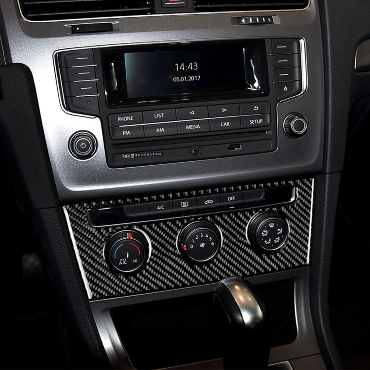 Car Carbon Fiber Air Conditioning Rotary Button Decorative Sticker for Volkswagen Golf 7 2013-2017 by buy2fix