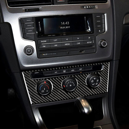 Car Carbon Fiber Air Conditioning Rotary Button Decorative Sticker for Volkswagen Golf 7 2013-2017 by buy2fix